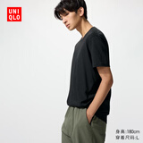 优衣库男装女装快干圆领T恤/短袖26春夏新款482300 09 黑色 2XL