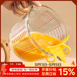 格娜斯（CRISTALGLASS）玻璃杯家用带刻度量杯过滤耐热微波炉加热牛奶杯打蛋杯烘焙计量杯