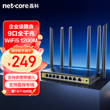 磊科（netcore）B11全千兆9口企业级无线路由器 1200M双频5G多WAN口 家用商用高速路由WiFi穿墙/多运营商接入