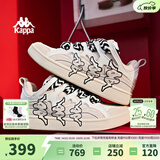 Kappa卡帕男鞋情侣面包鞋男2026春夏新款小白鞋子男休闲运动鞋厚底板鞋 冬日白/安哥拉白/黑色 42