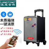浪庭（LANGTING）L8-2T广场舞音响户外大音量拉杆蓝牙音箱木质重低音K歌无线麦克风话筒室外乐器吉他专业演出音响 8寸(蓝牙版)+16G U盘