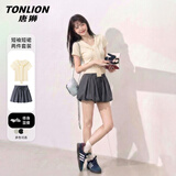 唐狮（TonLion）夏季套装女装新款海军领短袖t恤短裙高级感女士2026年减龄两件套