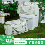 汉客可折叠旅行包女行李包男手提包39升大容量可扩展登机收纳袋冷杉绿