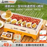 尚烤佳（Suncojia）一次性烧烤炉 便携烧烤架 木碳烤羊肉串炉 烧烤箱 烤肉炉含木炭