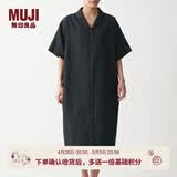 MUJI MUJI 女式 法国亚麻水洗 五分袖开襟连衣裙 BCL08C0S
