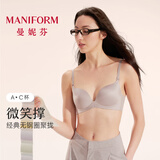 曼妮芬微笑撑光面内衣小胸聚拢无钢圈侧收软支撑粉底液文胸