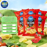 可比克番茄味薯片55g*6包袋装办公室休闲零食小吃大礼包膨化食品