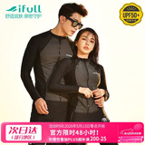 宜肤情侣潜水服女分体长袖防晒水母服浮潜服冲浪服男士套装显瘦游泳衣