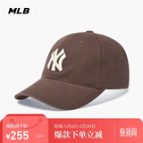 MLB帽子男女情侣棒球帽软顶鸭舌帽休闲运动帽四季3ACP6601N-50BRS-F