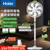 海尔（Haier）一级能效电风扇家用落地扇大风量直流轻音语音app智控京东自营风扇伸缩摇头宿舍电扇HFS-Y3012AU9