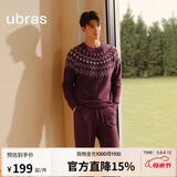 ubras虞书欣同款秋家居服泡泡绒厚圆领长袖长裤男女同款睡衣套装母亲节