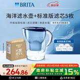 碧然德（BRITA） 过滤净水器 家用滤水壶 净水壶 海洋系列 3.5L蓝色 一壶六芯装 环保加固包装