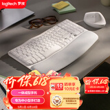 罗技（Logitech）Wave Combo 无线人体工学键鼠套装 垂直鼠标 无线蓝牙鼠标 办公键盘 无线键盘 蓝牙键盘 白色
