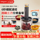 东菱（Donlim）绞肉机家用辅食机料理机 多功能碎肉切菜一体机 磨粉机 套娃收纳佐料机可剥蒜料理棒DL-5028玻璃款