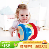 Hape儿童音乐玩具 木质麦克风扩音话筒音乐鼓竖笛  男女孩儿童礼物 滚滚乐重力感应电子音乐鼓 6M-3Y