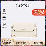 COOGI女士包包女款轻奢品牌单肩包斜挎女包情人节生日礼物女送老婆女友 米白色