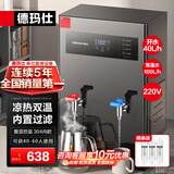 德玛仕（DEMASHI）开水器商用 智能电热开水机全自动进水不锈钢烧水器开水炉热水桶学校工厂工地饭店饮水机大容量 凉热双温【40L/H】220V丨3Kw内置三级过滤