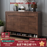 雷勒（rayle）实木鞋柜家用门口新款简约现代进入户门客厅玄关柜收纳储物一体柜 YX04鞋柜实木包送装140*36*101cm