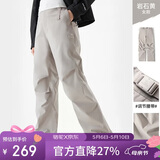 骆驼（CAMEL）【王俊凯同款】户外滑雪裤女三防水直筒裤加绒长裤冲锋裤 6806
