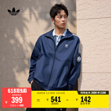 adidas宽松日常舒适运动夹克外套男女春季新款阿迪达斯官方三叶草 深靛蓝   L