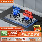 苏泊尔（SUPOR）燃气灶煤气灶灶具 双眼5.2KW大火力65%热效率 不锈钢面板易清洁 天然气DS35S