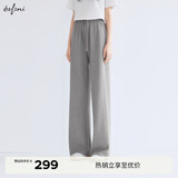 伊芙丽（eifini）【早八神裤】朱珠代言品质显瘦拖地长裤26春季新款裤子小个版 浅灰 小个子版 S 80-105斤