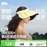 蕉下（beneunder）遮阳帽子女黑胶贝壳防晒帽男太阳帽便携空顶帽大帽檐全脸遮阳 黄
