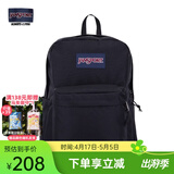 JANSPORT杰斯伯书包轻便双肩包男女旅行包简约背包电脑包学生校园 4QUT008爵士黑-侧边袋