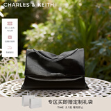 CHARLES&KEITH大容量链条邮差包单肩腋下包女包婚包生日520礼物CK2-20271514 Black黑色 大包