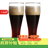 帕莎帕琦啤酒杯进口吹制无铅玻璃扎啤杯大容量饮料水杯520ML两只装42126