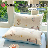 洁丽雅（Grace）100%棉全棉枕套学生家用枕芯套一对装48*74cm 童梦