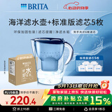 碧然德（BRITA） 过滤净水器 家用滤水壶 净水壶 海洋系列 3.5L蓝色 一壶六芯装 环保加固包装
