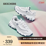 斯凯奇（Skechers）小白熊女士休闲鞋夏季厚底百搭运动软底老爹鞋99999863 白色/海军蓝色/WNV 36.5 尺码偏大,建议选小半码