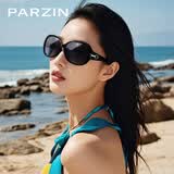 帕森（PARZIN）太阳镜女 复古大框时尚偏光太阳眼镜开车驾驶遮阳防晒墨镜送礼物 黑色【PZ6214】
