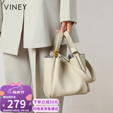 viney牛皮包包女包大容量水桶包轻奢手提斜挎生日母亲节礼物实用送妈妈