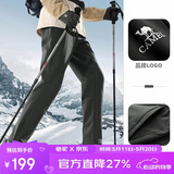 骆驼（CAMEL）户外冲锋软壳裤女防风防水加绒登山裤男丨火山岩发热 A13CAVV107