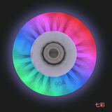 乐秀轮滑轮子溜冰鞋发光闪光轮配件儿童滑冰旱冰刹车耐磨刷街 七彩4个 62mm