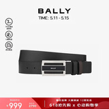 BALLYFABAZIA男士搭扣双面腰带3.5/110黑色/棕色 6181991【520礼物】