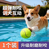 漆皮狗狗狗玩具球自嗨解闷神器宠物边牧金毛柯基耐咬球训练磨牙网球橡胶
