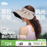 蕉下（beneunder）遮阳帽子女黑胶贝壳防晒帽男太阳帽便携空顶帽大帽檐全脸遮阳 灰