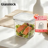 GLASSLOCK保鲜盒进口耐热玻璃高筒微波炉密封燕麦杯汤粥冰箱收纳盒900ml