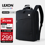 乐上（LEXON）电脑包15.6/16英寸双肩包男士双层书包商务旅行笔记本背包蓝黑色