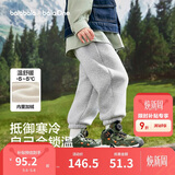 巴拉巴拉儿童裤子男童女童加绒加厚长裤2025秋冬束脚运动休闲裤亲子款时尚