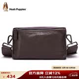 暇步士（Hush Puppies）斜挎包单肩包头层牛皮男大容量复古邮差小挎包休闲简约生日礼物