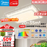 美的（Midea）LED吸顶灯现代轻奢客厅餐厅灯具仿水晶灯饰智能客厅灯140瓦包安装
