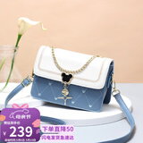 爱情海牛皮包包女包斜挎包品牌单肩包小方包老婆生日520送女朋友礼物