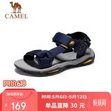 骆驼（CAMEL）户外沙滩潮流平底休闲男士凉鞋子 A822162412 深蓝 40