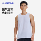 迪卡侬速干背心男夏季跑步健身无袖篮球快干纯色训练服-2504714