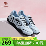骆驼（CAMEL）【王俊凯同款】月牙2.0德训鞋女新款休闲鞋 L25S577059C 蓝色 37