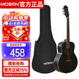 莫森（MOSEN）DC36BKM云杉民谣吉他初学者新手入门吉它 哑光36英寸 黑色